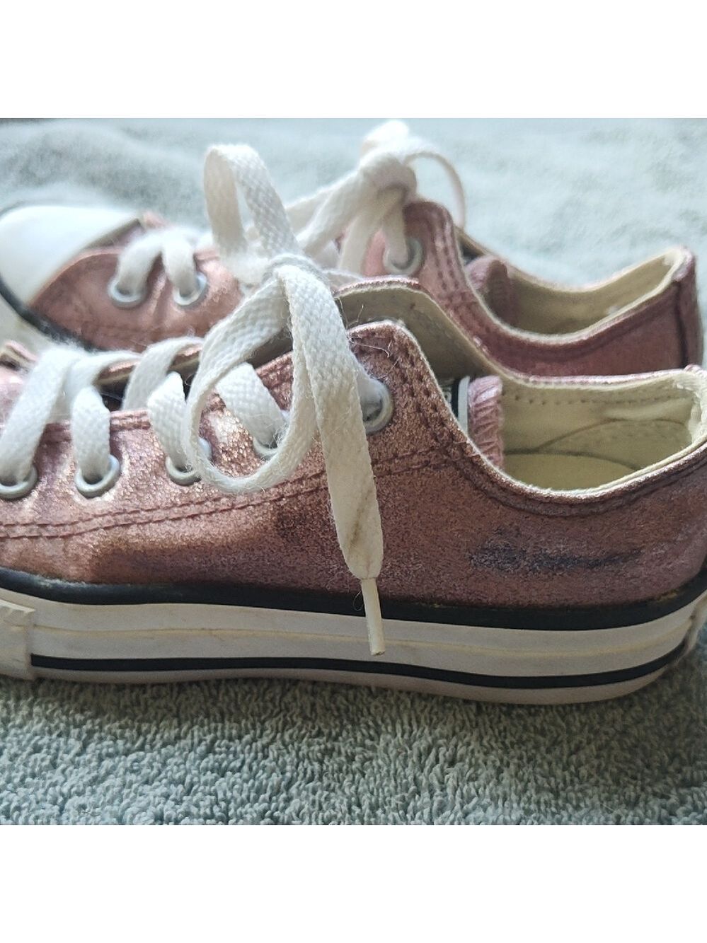 Pink and White Low-Top Sneakers - Picture 5 of 7